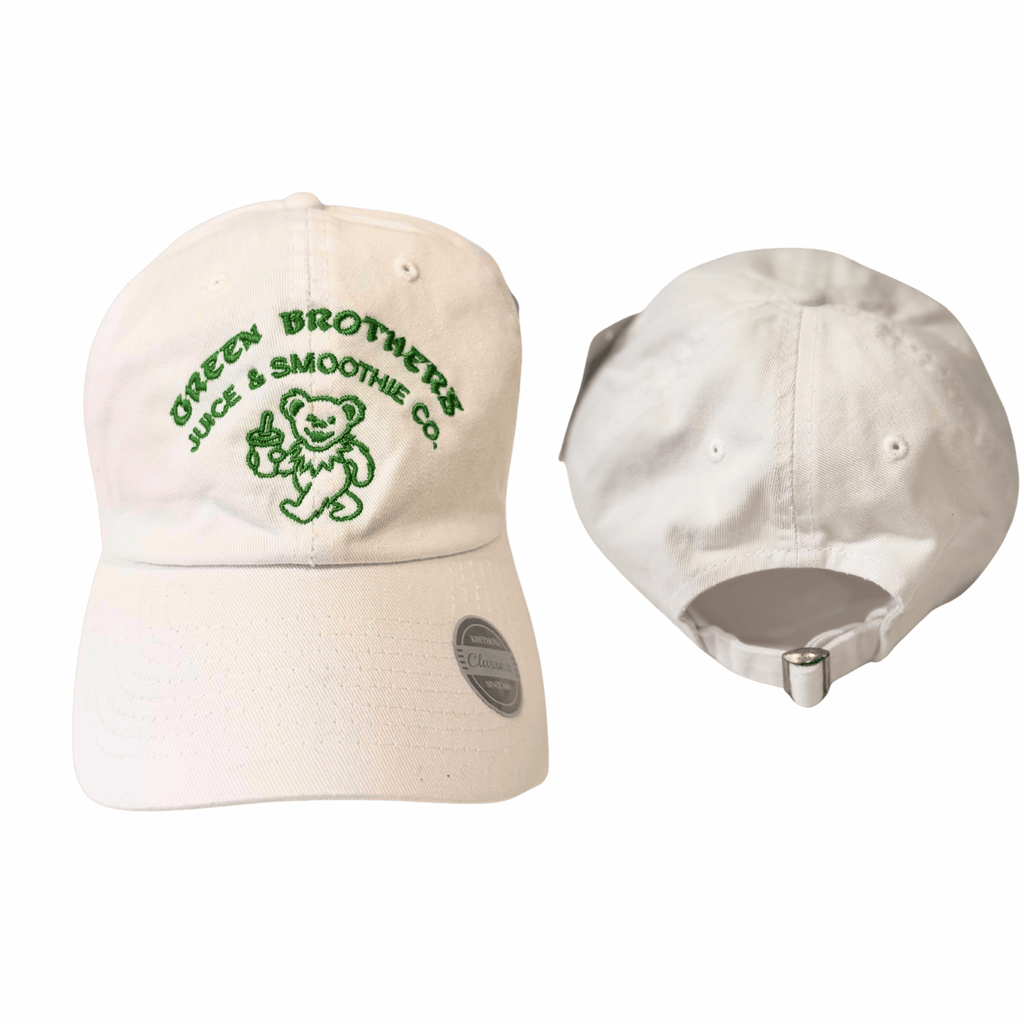 Green Brothers Bear Hat-White