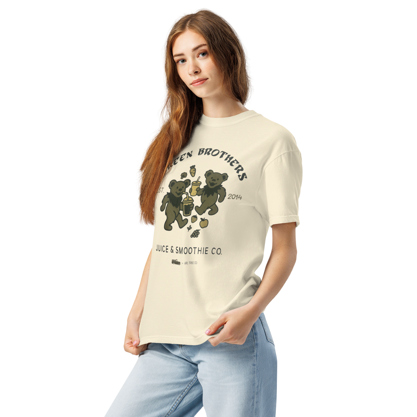 Green Brothers Dancing Bears Tee – Ivory